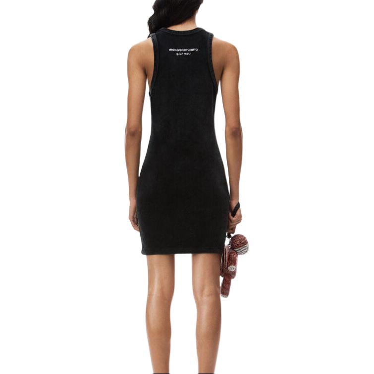 Shop (W) 알렉산더 왕 SS24 드래곤 캡슐 슬림핏 민소매 미니 드레스 블랙. 1CC12466300-95A