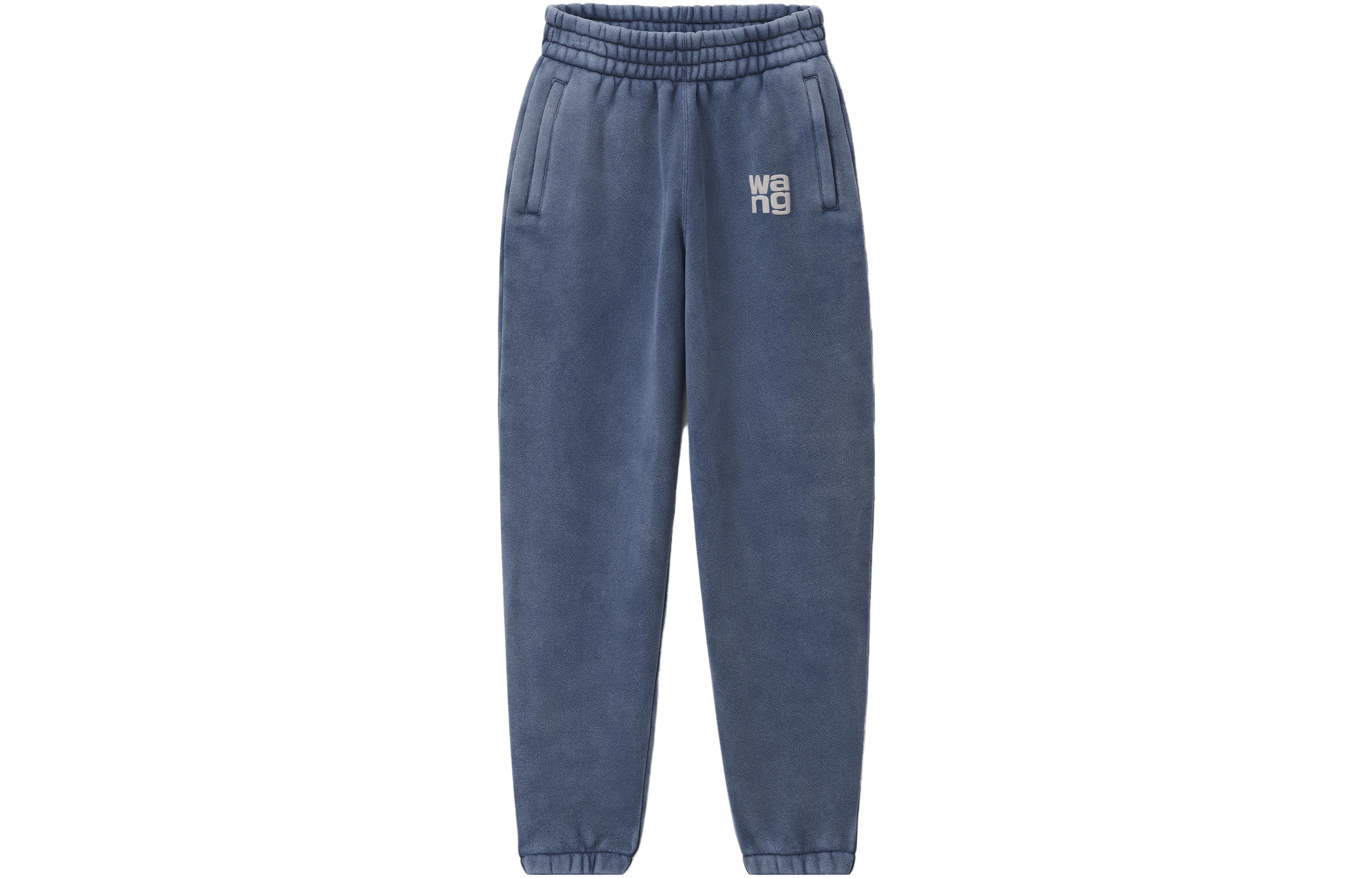 (Women) Alexander Wang SS24 Essential Terry Logo Jogger Sweatpants Navy Blue - 4CC3224348-407