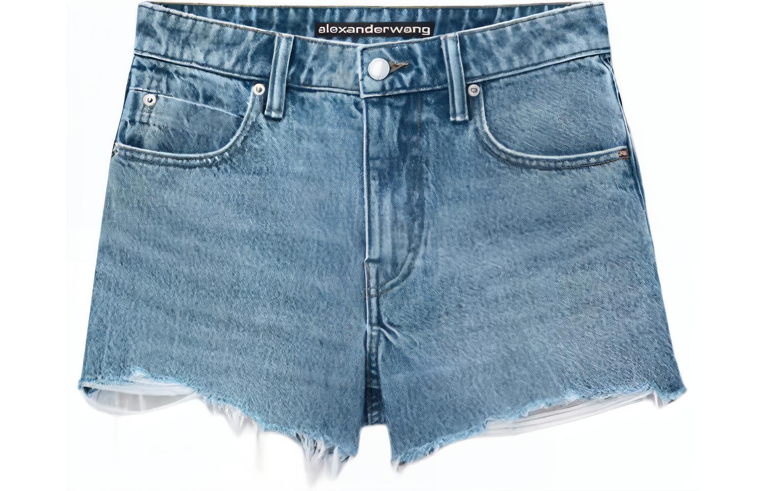 (Women) Alexander Wang SS24 High-Waisted Denim Shorts Women - Vintage Light Indigo Blue. 4DC2244299-486 圖 2