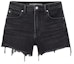 Buy (W) Alexander Wang SS24 Seluar Pendek Denim Kelabu High-Waisted Distressed 4DC2244301-031