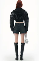 Shop (W) Alexander Wang SS24 高腰破壞牛仔短褲 灰色 4DC2244301-031