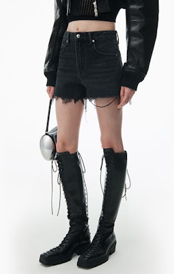 (W) Alexander Wang SS24 Seluar Pendek Denim Kelabu High-Waisted Distressed 4DC2244301-031 Purchase (W) Alexander Wang SS24 Seluar Pendek Denim Kelabu High-Waisted Distressed 4DC2244301-031