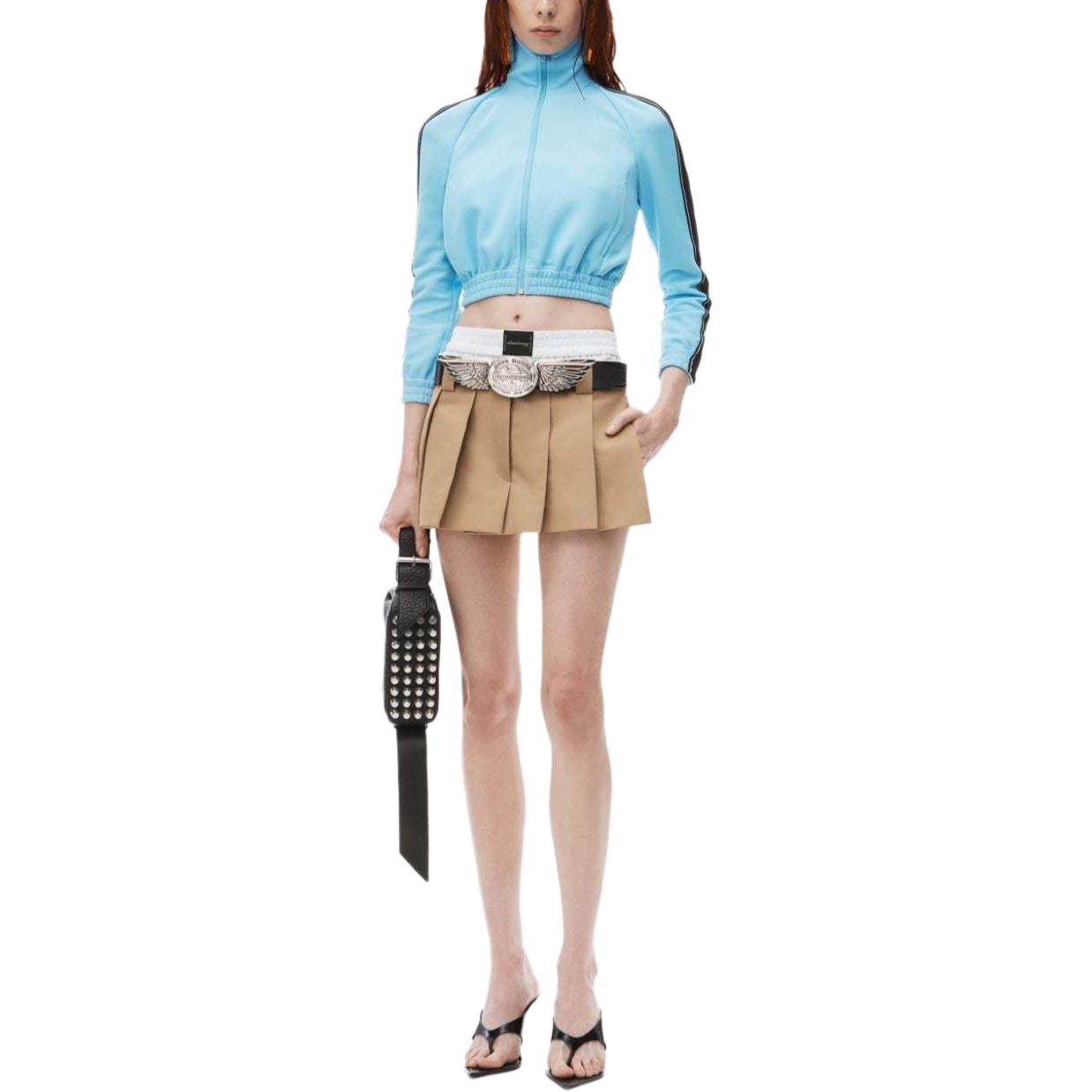 (Women) Alexander Wang SS24 Mid-Rise Layered Pleated Skort Beige -  Casual Shorts 1WC3244751-BEIGE 圖 3