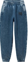 (Women) Alexander Wang SS24 Mid-Rise Logo Knit Sweatpants in Ice Blue 4CC3244403424A-BLUE (Women) Alexander Wang SS24 Mid-Rise Logo Knit Sweatpants in Ice Blue 4CC3244403424A-BLUE