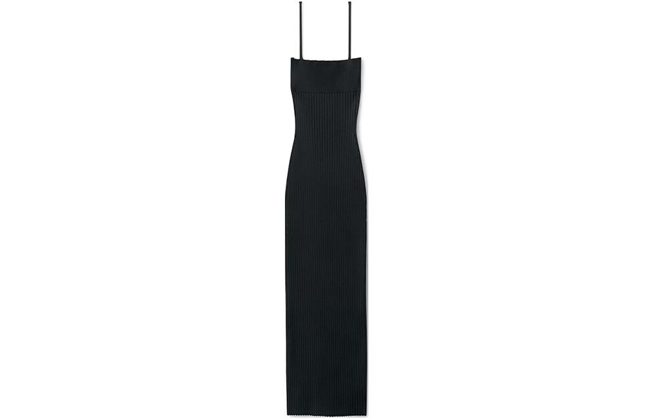 Order (Women) Alexander Wang SS24 Minimalist Logo Slim Knit Tank Dress Women’s Black 1KC2246011-001