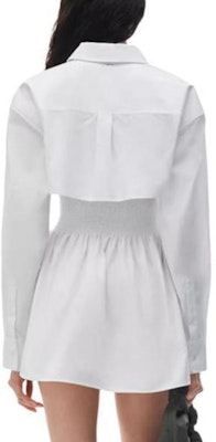 (W) Alexander Wang SS24 Dress Baju Mini Ruched Lengan Panjang Wanita Putih 4WC2246263-100 Shop (W) Alexander Wang SS24 Dress Baju Mini Ruched Lengan Panjang Wanita Putih 4WC2246263-100