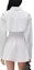 Shop (W) Alexander Wang SS24 Dress Baju Mini Ruched Lengan Panjang Wanita Putih 4WC2246263-100