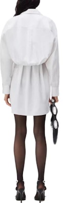 (W) アレキサンダー・ワン SS24 ミニマリスト ホワイト ボタンダウン シャツドレス 長袖 4WC1246245-WHITE Shop (W) アレキサンダー・ワン SS24 ミニマリスト ホワイト ボタンダウン シャツドレス 長袖 4WC1246245-WHITE