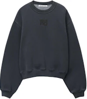 (Women) Alexander Wang SS24 Puff Logo Terry Sweatshirt Dark Grey 4CC3221360-094A (Women) Alexander Wang SS24 Puff Logo Terry Sweatshirt Dark Grey 4CC3221360-094A