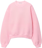 (Women) Alexander Wang SS24 Puff Logo Terry Sweatshirt Pink Essential Pullover. 4CC32213609-53A (Women) Alexander Wang SS24 Puff Logo Terry Sweatshirt Pink Essential Pullover. 4CC32213609-53A