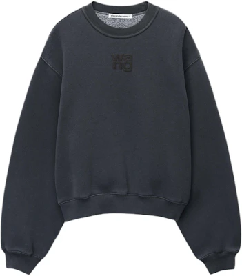 (W) 亚历山大王SS24深灰色泡泡标志毛巾布卫衣 4CC3221360-094A Order (W) 亚历山大王SS24深灰色泡泡标志毛巾布卫衣 4CC3221360-094A