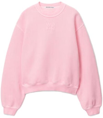 (W) アレキサンダーワン SS24 ピンク パフロゴ テリー スウェットシャツ エッセンシャルプルオーバー 4CC32213609-53A Order (W) アレキサンダーワン SS24 ピンク パフロゴ テリー スウェットシャツ エッセンシャルプルオーバー 4CC32213609-53A