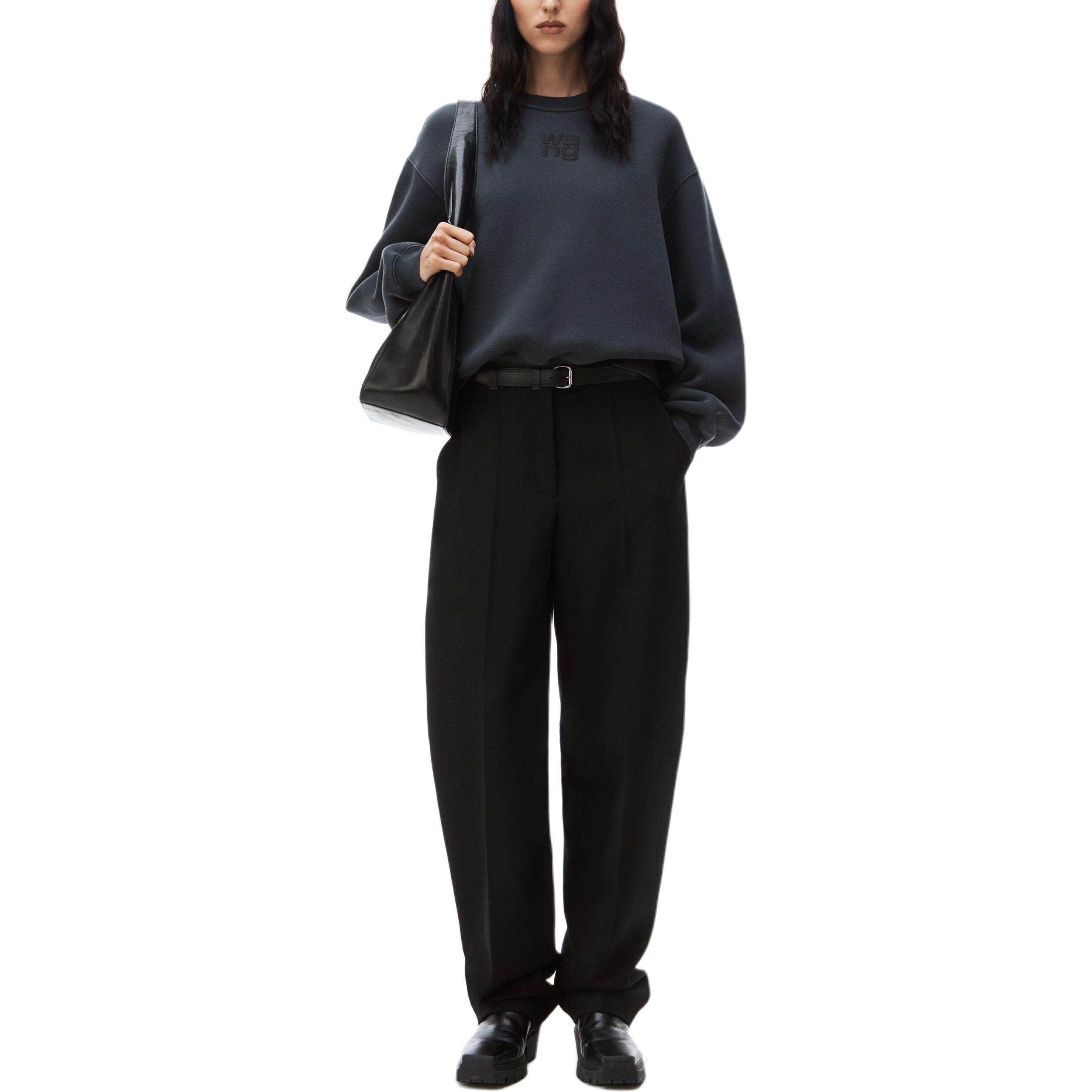 Lookbook (W) 亚历山大王SS24深灰色泡泡标志毛巾布卫衣 4CC3221360-094A