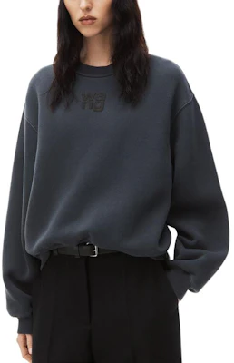 (W) 亚历山大王SS24深灰色泡泡标志毛巾布卫衣 4CC3221360-094A Purchase (W) 亚历山大王SS24深灰色泡泡标志毛巾布卫衣 4CC3221360-094A