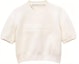 Order (Women) Alexander Wang SS24 Ribbed Casual Knit Pullover Short Sleeve Top Women Soft White 1KC3231037-104
