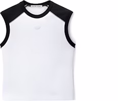 (Women) Alexander Wang SS24 Slim Fit Knit Tank Top White/Black 4CC2241467971 (Women) Alexander Wang SS24 Slim Fit Knit Tank Top White/Black 4CC2241467971