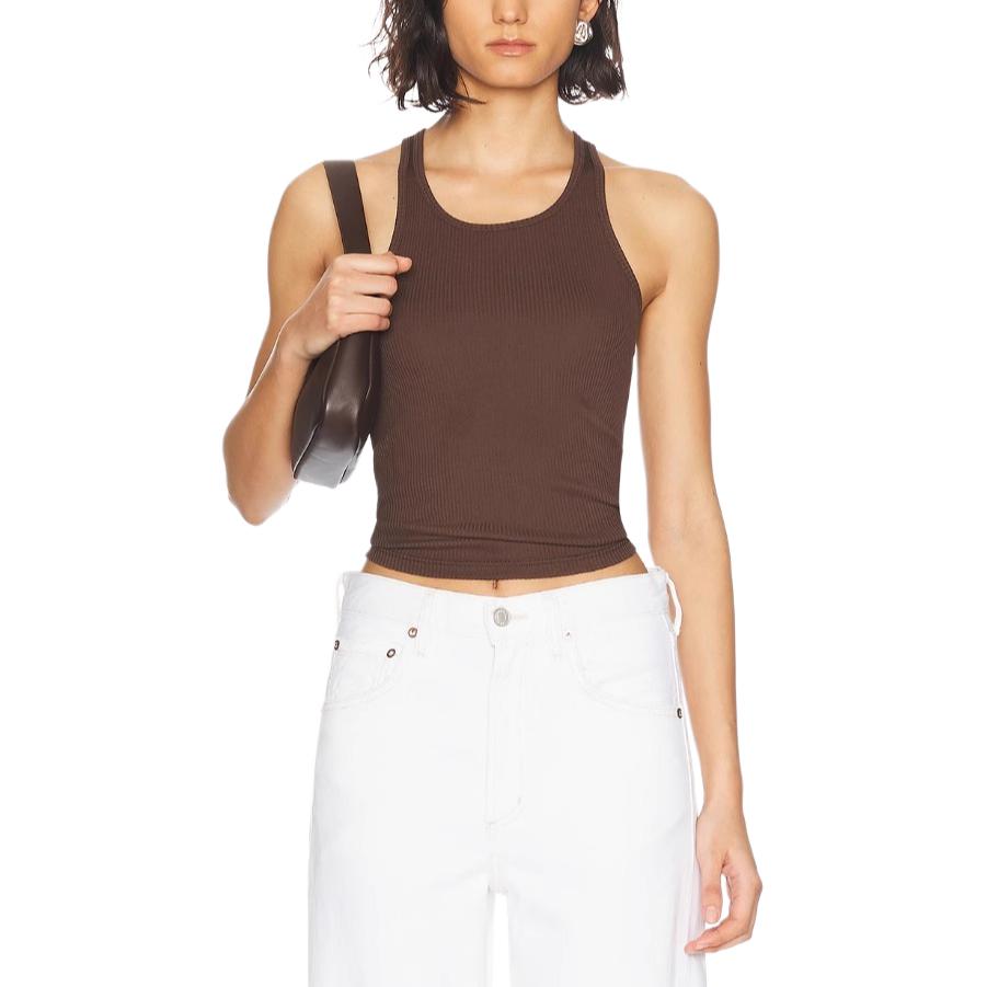 (Women) Alexander Wang SS25 Simple Chocolate Tank Top AWAN-WS411