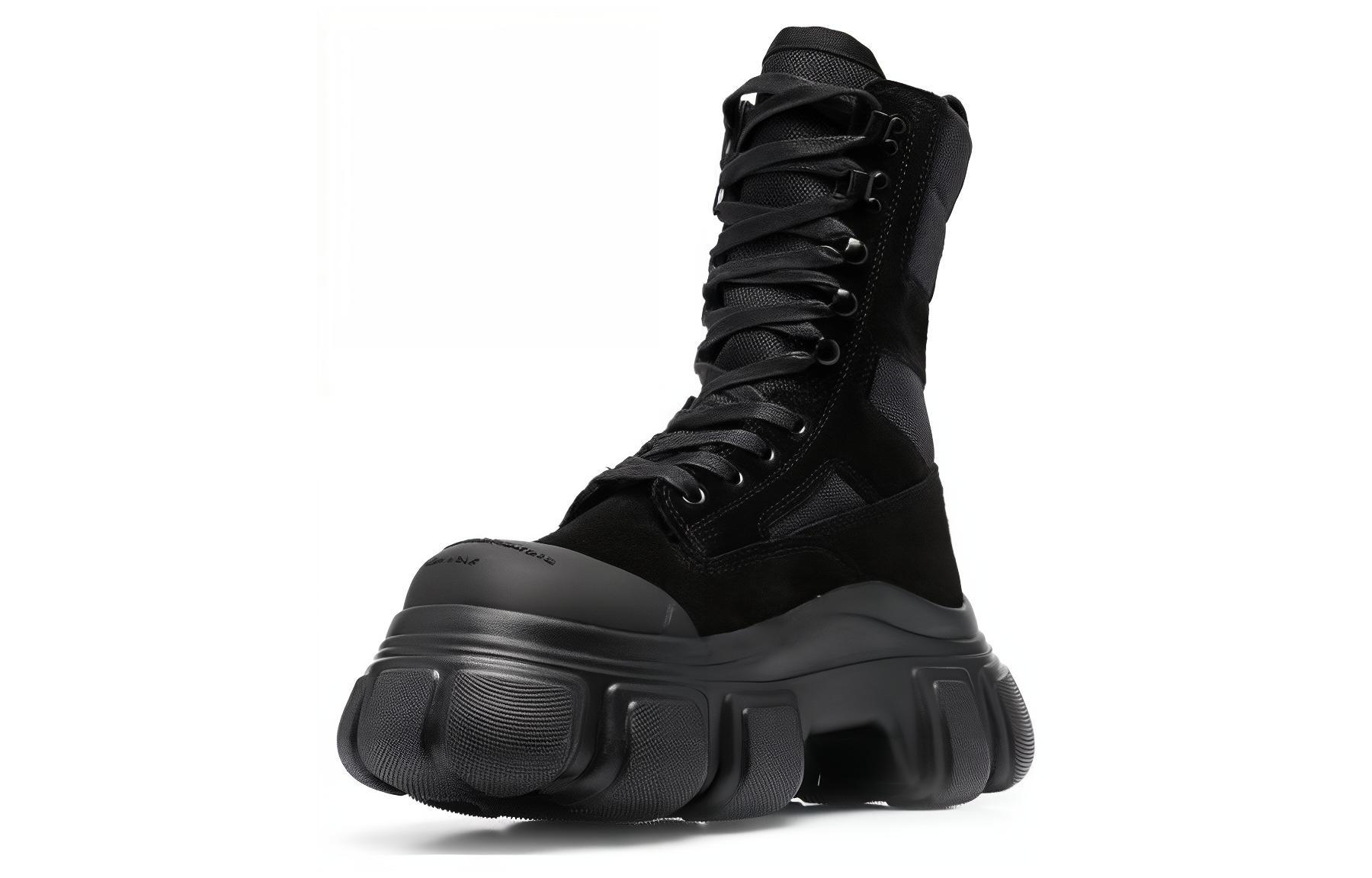 (Women) Alexander Wang Storm 'Black Leather Lace-Up Bootie' 30223B031001