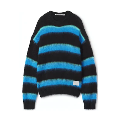 (Women) Alexander Wang Striped Crew Neck Oversized Sweater Women’s Blue 1KC4231036-004