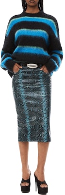 (W) 亚历山大王女士蓝色条纹圆领宽松毛衣 1KC4231036-004 Lookbook (W) 亚历山大王女士蓝色条纹圆领宽松毛衣 1KC4231036-004