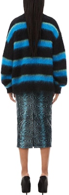 (W) 亚历山大王女士蓝色条纹圆领宽松毛衣 1KC4231036-004 Purchase (W) 亚历山大王女士蓝色条纹圆领宽松毛衣 1KC4231036-004