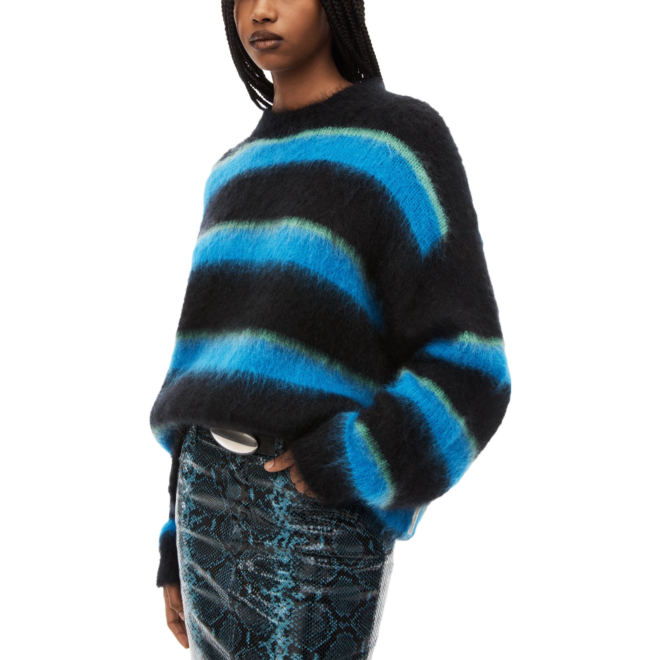 Details for (W) Alexander Wang Sweater Oversized Crew Neck Garis Wanita Biru. 1KC4231036-004