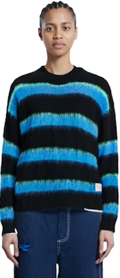 (W) 亚历山大王女士蓝色条纹圆领宽松毛衣 1KC4231036-004 Sizing (W) 亚历山大王女士蓝色条纹圆领宽松毛衣 1KC4231036-004