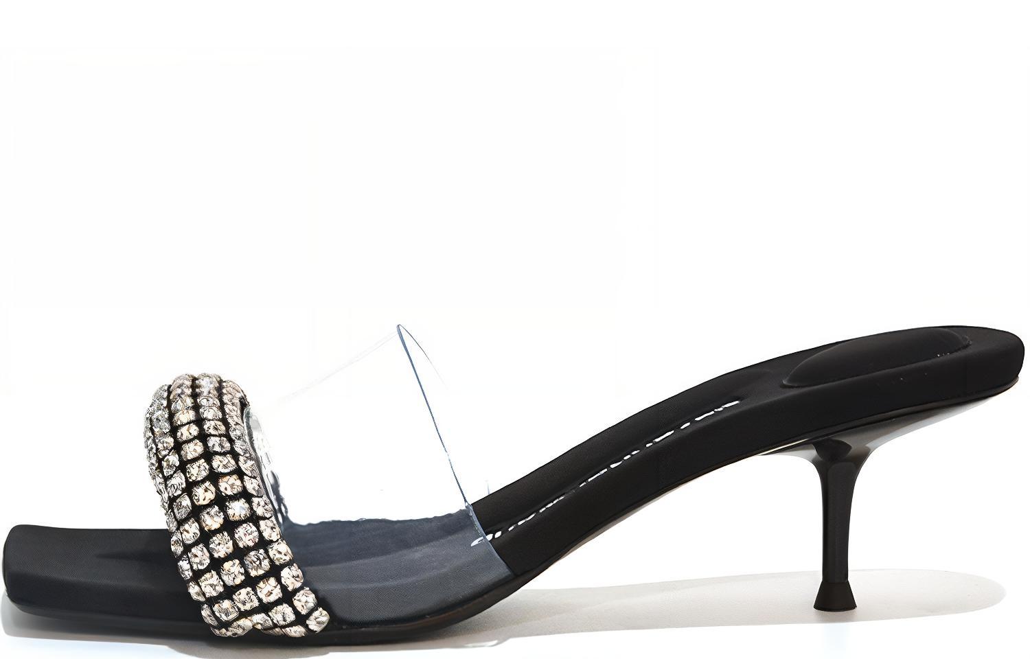 (Women) Alexander Wang Studded Slide High Heel 'Black Fashion' 30421S001-001