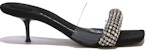 (W) Alexander Wang Selipar Tumit Tinggi Bertatih 'Black Fashion' 30421S001-001