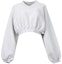Buy (Women) Alexander Wang V-Neck Logo Embroidered Crop Sweatshirt Grey 1CC4211507-050