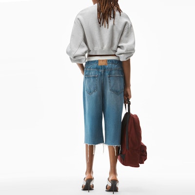 (Women) Alexander Wang V-Neck Logo Embroidered Crop Sweatshirt Grey 1CC4211507-050 Shop (Women) Alexander Wang V-Neck Logo Embroidered Crop Sweatshirt Grey 1CC4211507-050