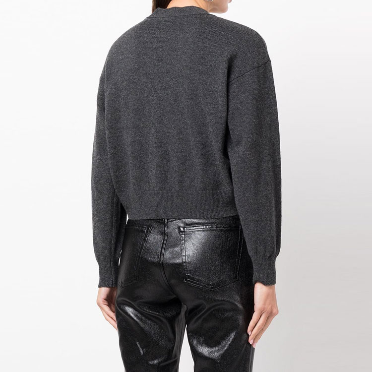 Purchase (W) アレキサンダー ワン Vネック ソリッド ニット セーター ブラック 4KC1233031-010