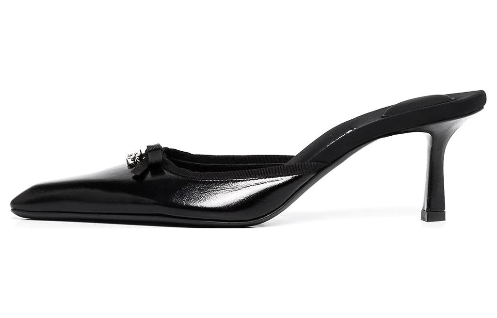 Buy (W) Alexander Wang Viola ''Zwarte Leren Open Hakken'' 30222M013001