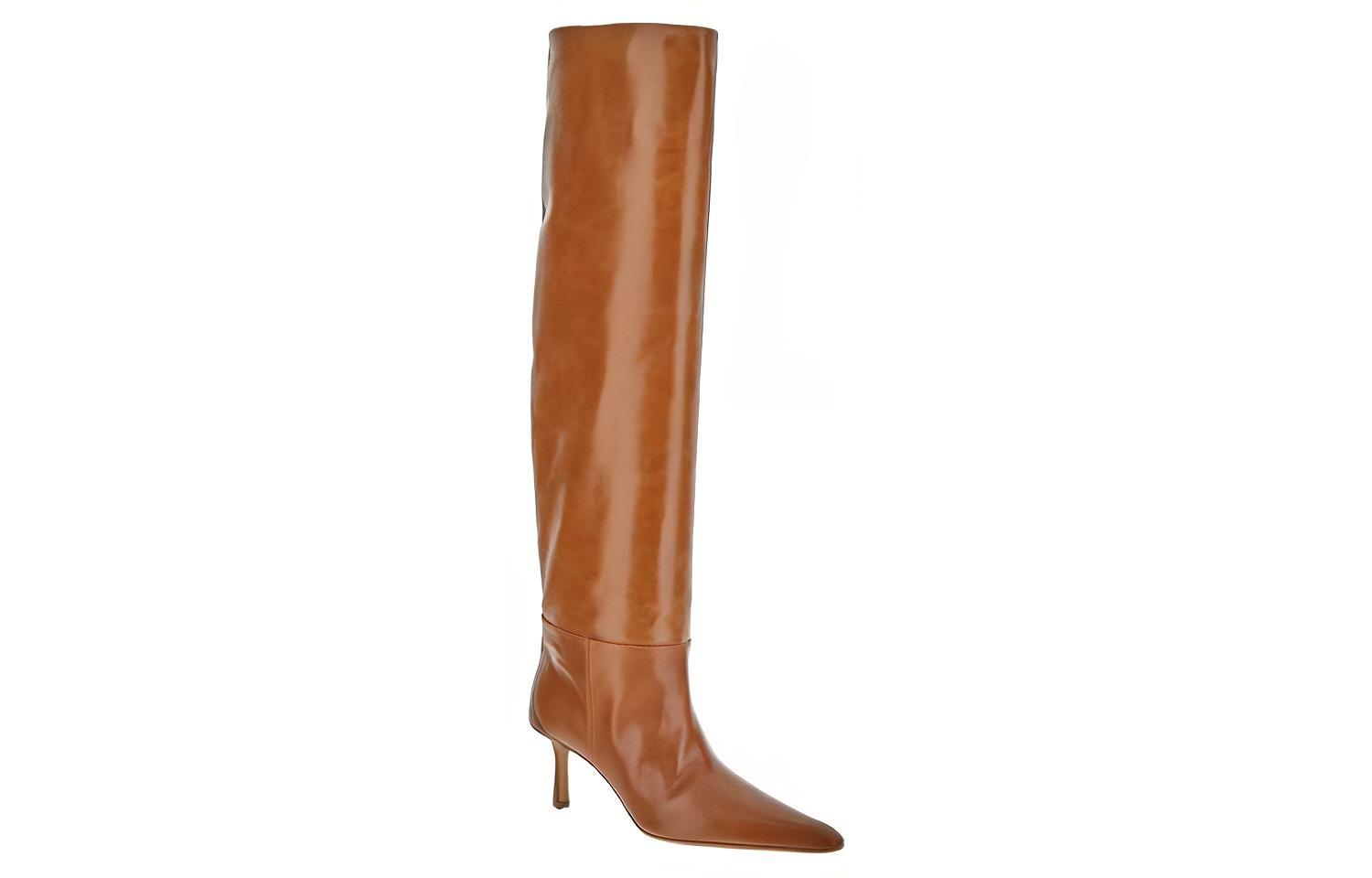 Order (W) Alexander Wang Viola Boot 'Kulit Cokelat Ujung Lancip' 30422B031242