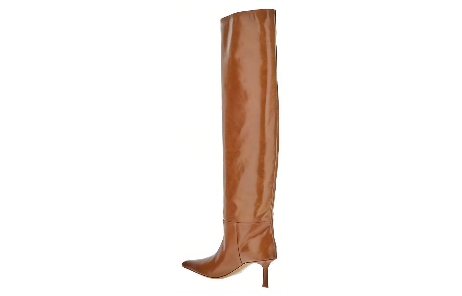 Lookbook (W) Alexander Wang Viola Boot 'Kulit Cokelat Ujung Lancip' 30422B031242