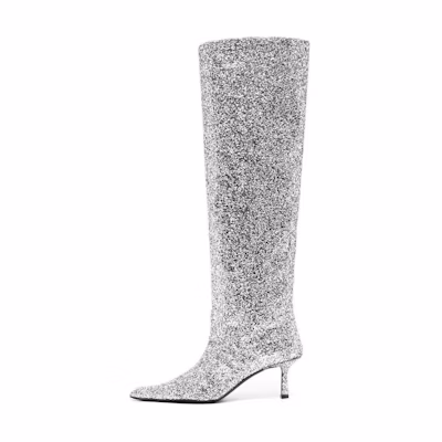 (W) Alexander Wang Viola Boot 'Silver Glitter'