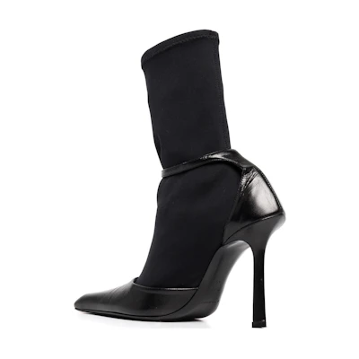 (W) Alexander Wang Viola Bootie 'Black Leather Stiletto'