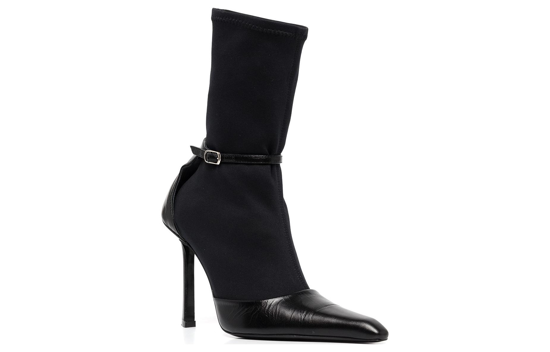 Order (W) Alexander Wang Stivaletto Viola ''Stiletto in Pelle Nera'' 30322B013001