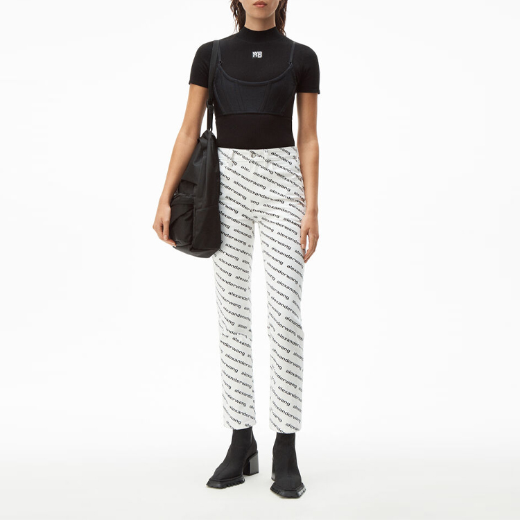 Lookbook (Women) Alexander Wang White High-Waisted Logo Jeans 4DC1214895-985