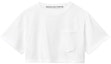 Order (Women) Alexander Wang White Logo Cropped Short Sleeve Tee 1W491145X1-100
