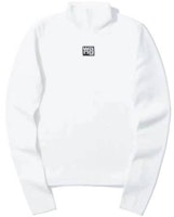 (Women) Alexander Wang White Logo Patch Turtleneck Knit Sweater 4KC2201012-104 (Women) Alexander Wang White Logo Patch Turtleneck Knit Sweater 4KC2201012-104