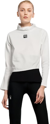 (W) 亞歷山大王 白色標誌貼片高領針織毛衣 4KC2201012-104 4