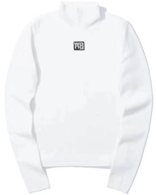 (W) 亞歷山大王 白色標誌貼片高領針織毛衣 4KC2201012-104 Order (W) 亞歷山大王 白色標誌貼片高領針織毛衣 4KC2201012-104