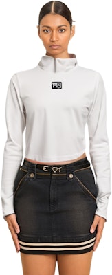 (W) 亞歷山大王 白色標誌貼片高領針織毛衣 4KC2201012-104 Cheap (W) 亞歷山大王 白色標誌貼片高領針織毛衣 4KC2201012-104