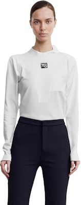 (W) 亞歷山大王 白色標誌貼片高領針織毛衣 4KC2201012-104 1