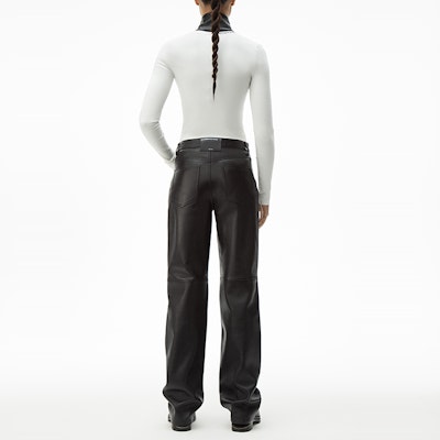 (W) アレキサンダー ワン ホワイト ロゴ トリム ロングスリーブ スリムフィットTシャツ 4KC1211024-104 Shop (W) アレキサンダー ワン ホワイト ロゴ トリム ロングスリーブ スリムフィットTシャツ 4KC1211024-104