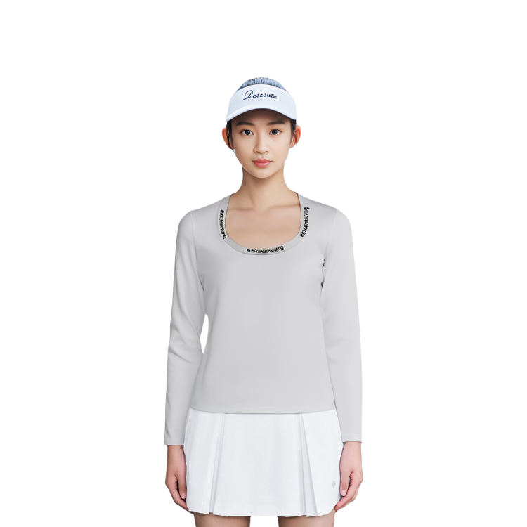 Purchase (W) 亚历山大王白色标志长袖修身T恤 4KC1211024-104