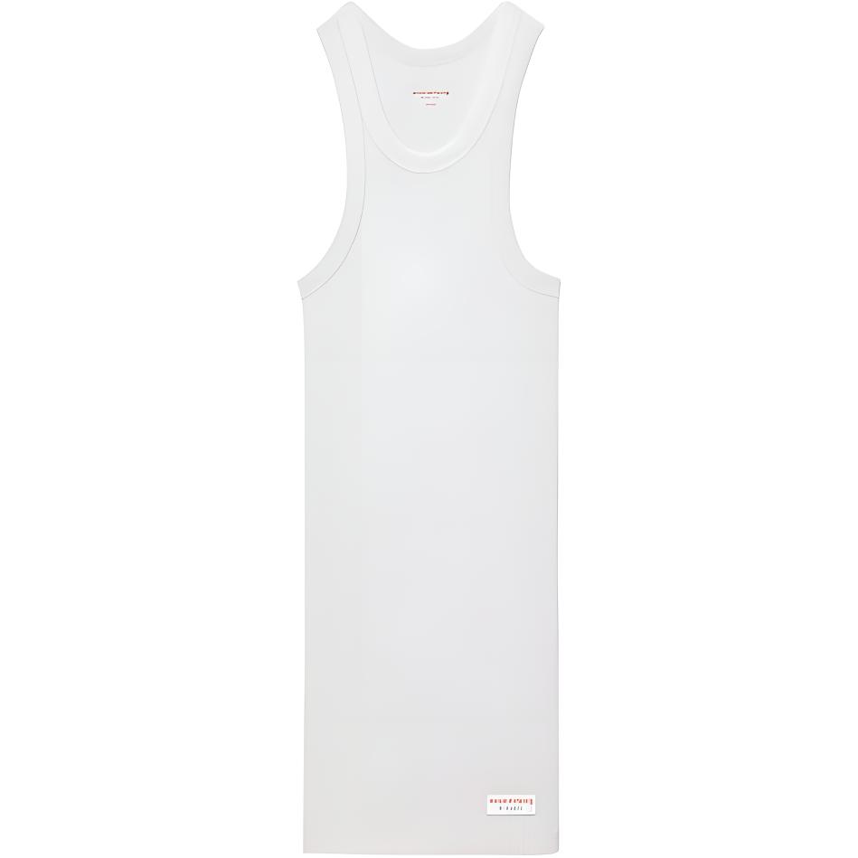 (Women) Alexander Wang White Minimalist Sleeveless Slim-Fit Short Dress. 8CC1246644-100
