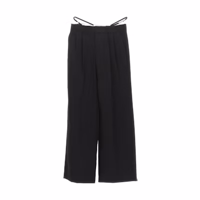 (Women) Alexander Wang Women’s Black Solid Mid-Rise Loose Straight Casual Pants 1WC3234631-001