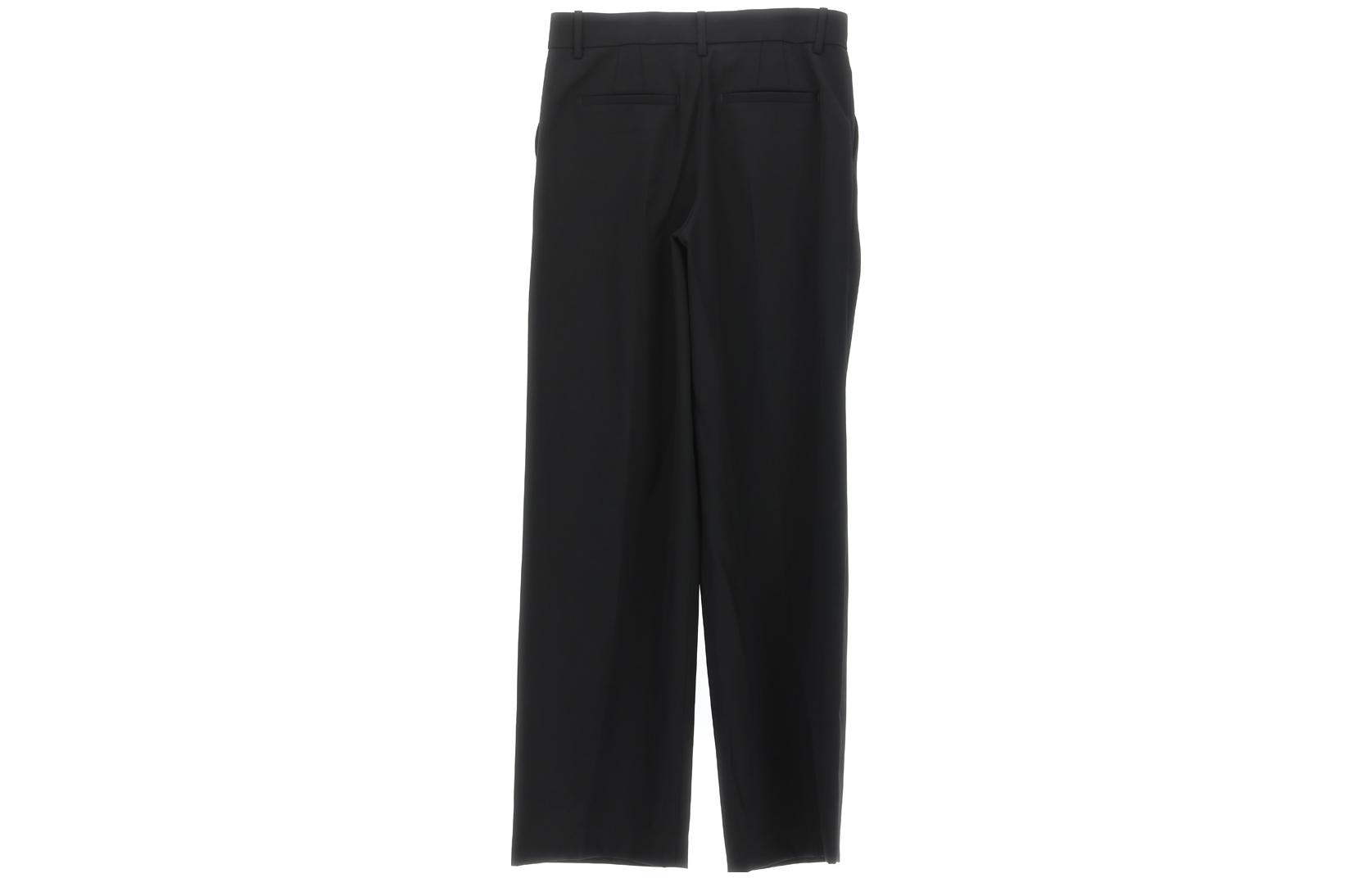 Lookbook (W) Pantalones casuales rectos sueltos de mujer Alexander Wang negros de tiro medio. 1WC3234631-001
